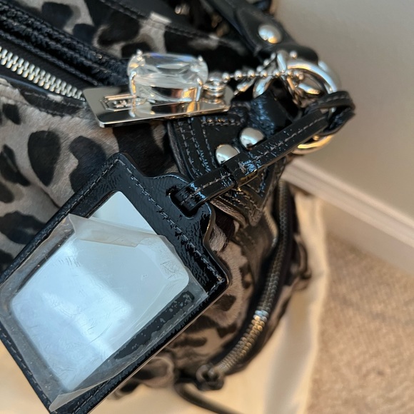 Authentic Coach Animal Hair/Print Satchel - Picture 6 of 9